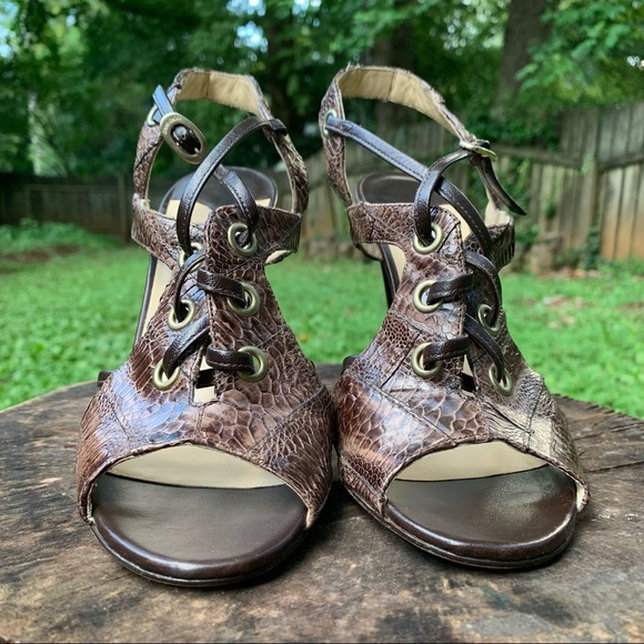 NWOB Jimmy Choo 081 Evita Exotic Gallus sandals - Picture 3 of 16